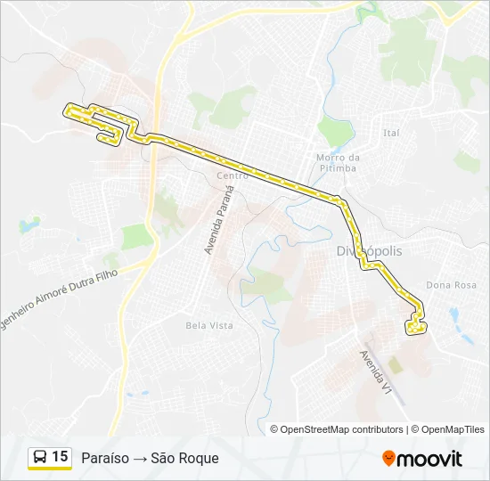 15 Bus Line Map