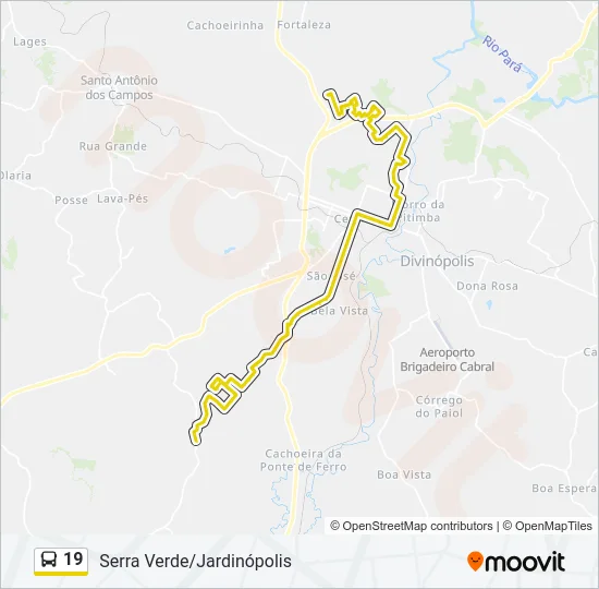 19 Bus Line Map