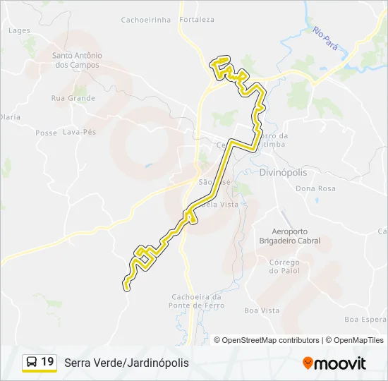 19 Bus Line Map