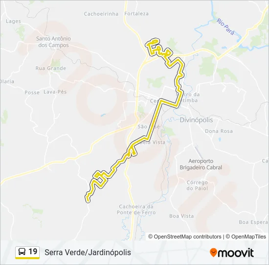 19 Bus Line Map