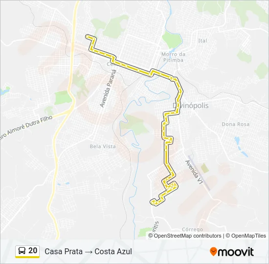 20 Bus Line Map
