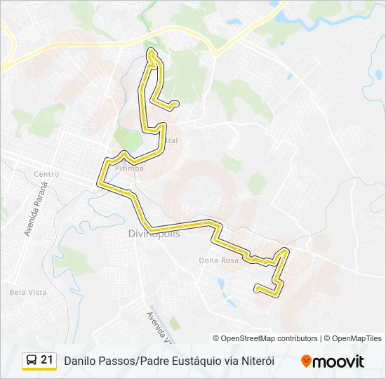 21 Bus Line Map
