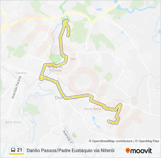21 Bus Line Map