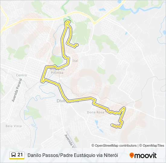 21 Bus Line Map