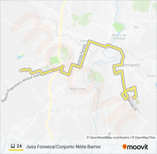 24 Bus Line Map