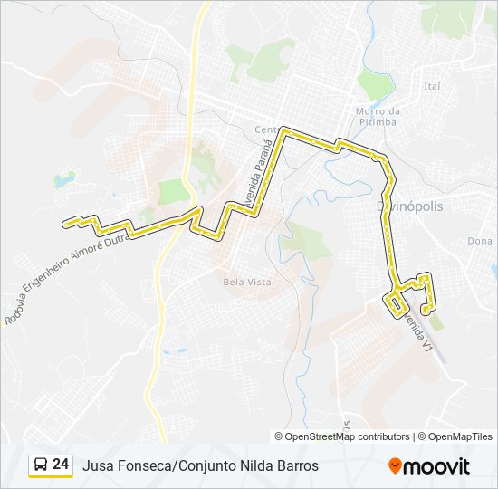 Mapa de 24 de autobús