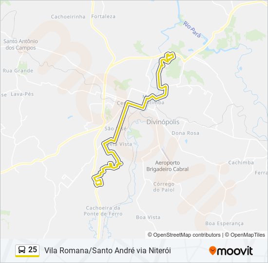 Mapa de 25 de autobús