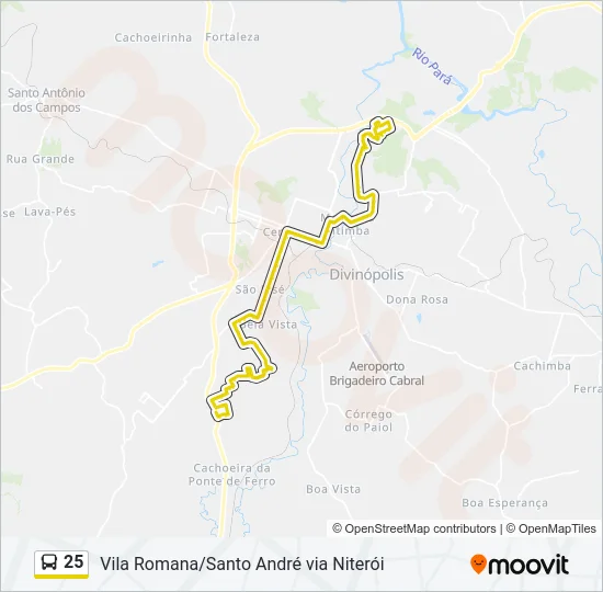 25 Bus Line Map