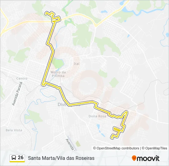26 Bus Line Map