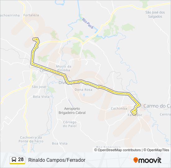 28 bus Line Map