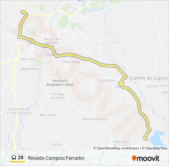 28 Bus Line Map
