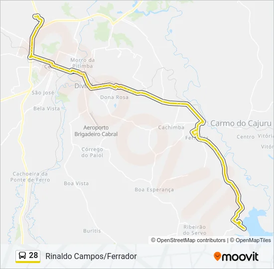 28 Bus Line Map