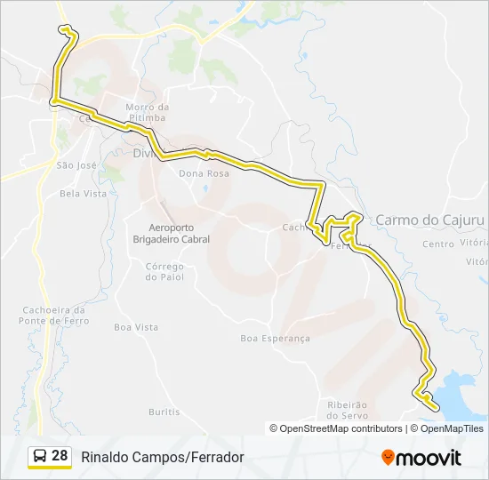 28 Bus Line Map