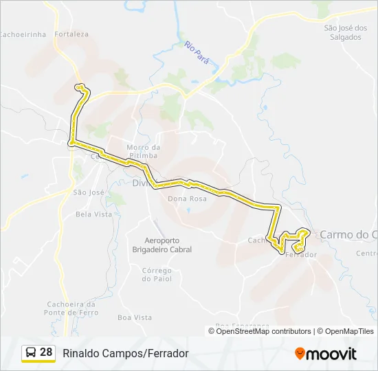 28 Bus Line Map