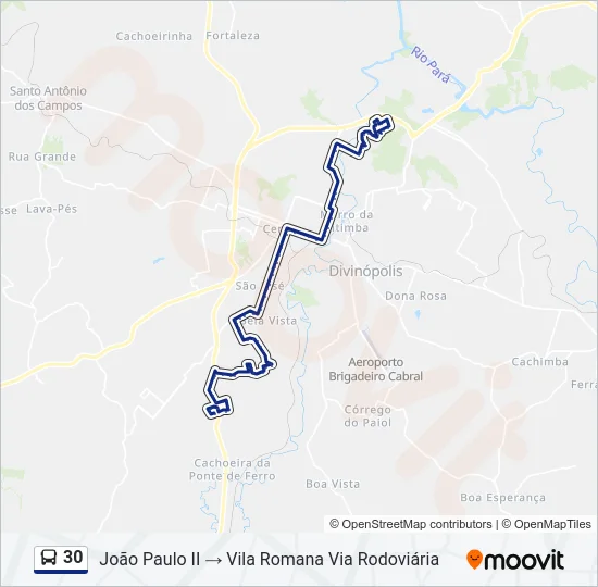 30 Bus Line Map