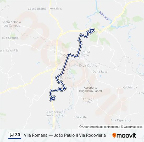 30 Bus Line Map