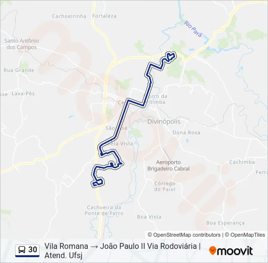 30 Bus Line Map