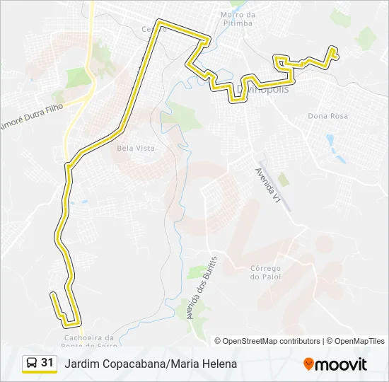 31 Bus Line Map