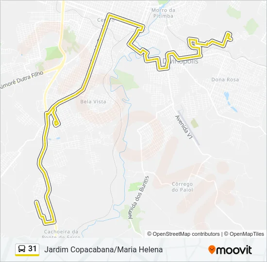 31 Bus Line Map