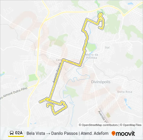 02A Bus Line Map