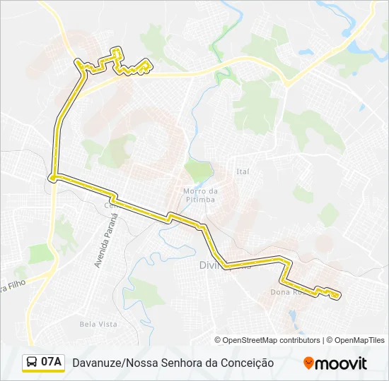 07A Bus Line Map