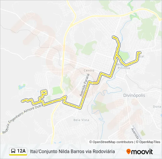 12A Bus Line Map