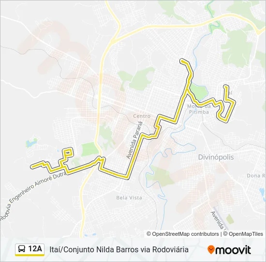 12A Bus Line Map