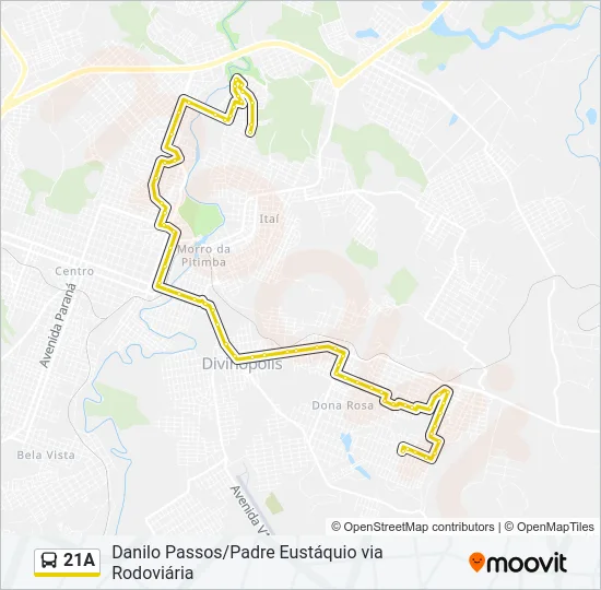 21A Bus Line Map