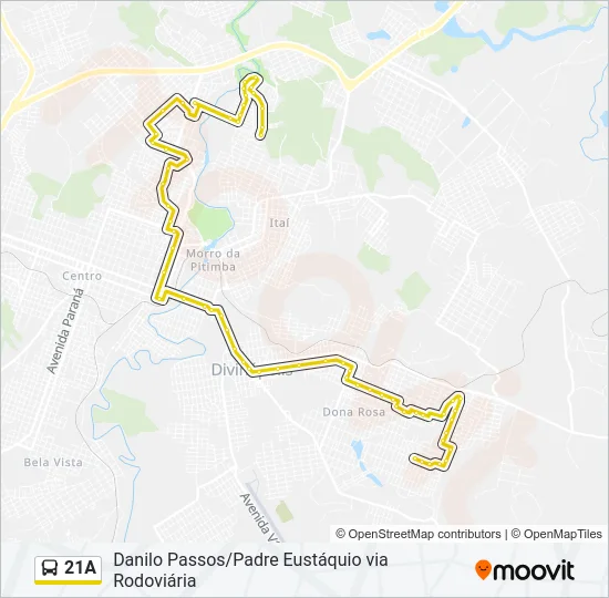 21A Bus Line Map