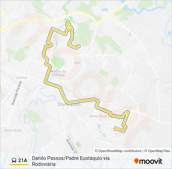21A Bus Line Map