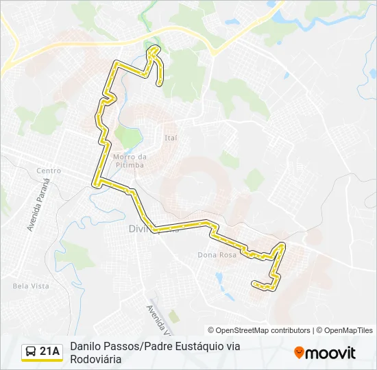 21A Bus Line Map