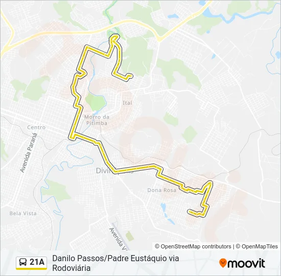 21A Bus Line Map