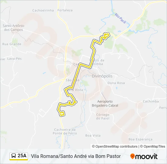 25A Bus Line Map