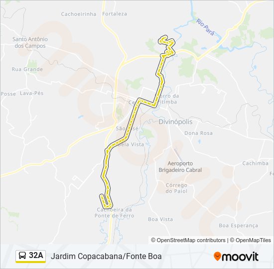 32A bus Line Map