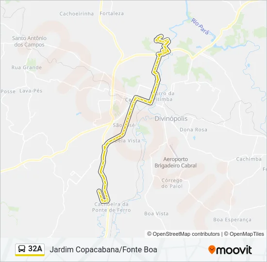 32A Bus Line Map