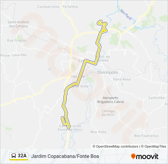 32A Bus Line Map