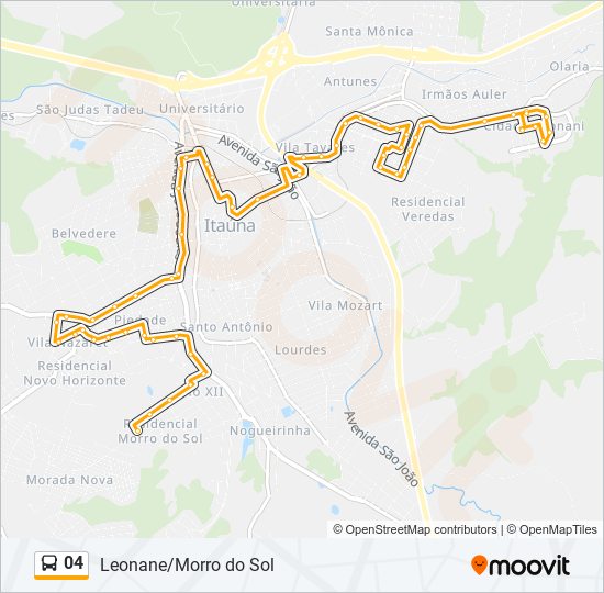 Mapa de 04 de autobús