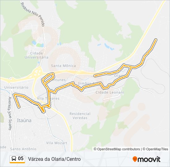 Mapa de 05 de autobús