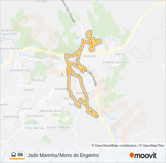 Mapa de 06 de autobús