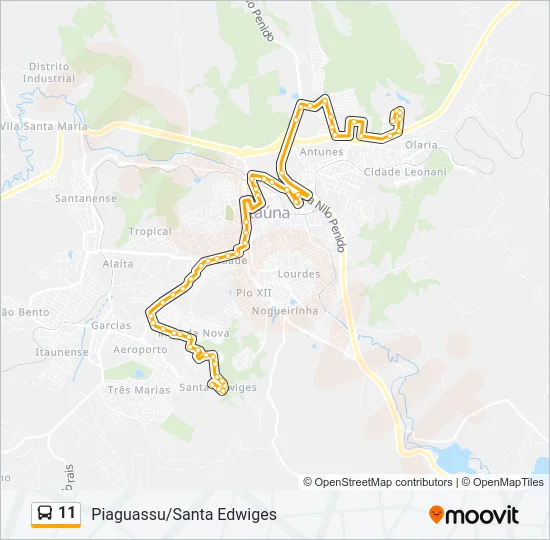 11 Bus Line Map