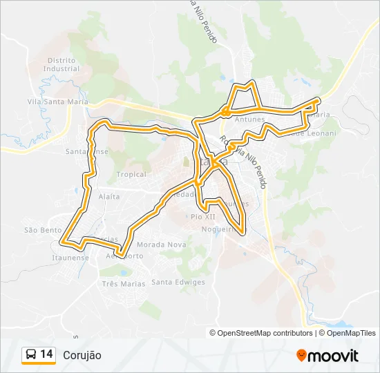 14 Bus Line Map