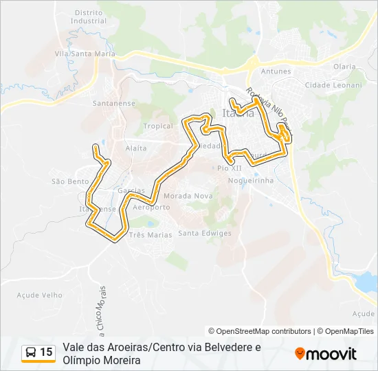15 Bus Line Map