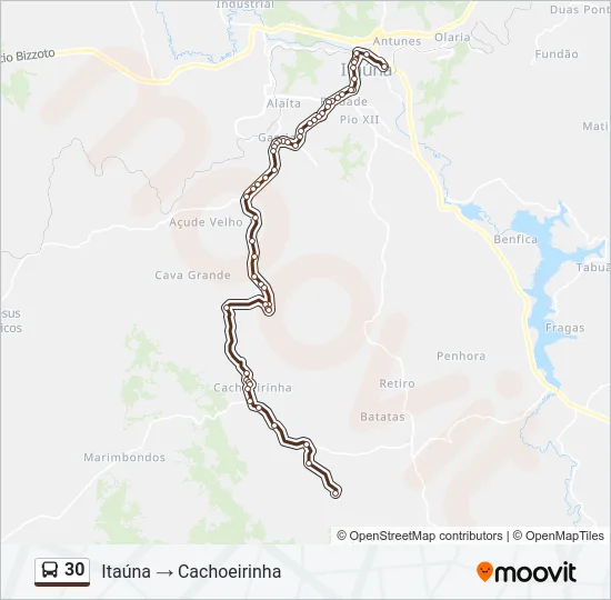30 Bus Line Map