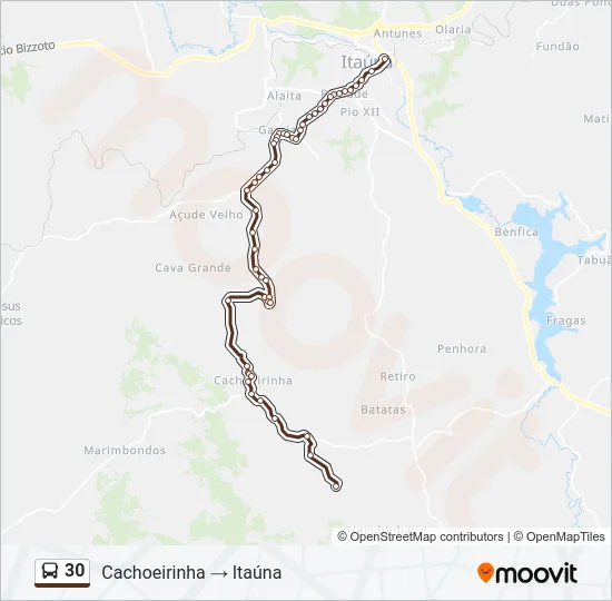 30 Bus Line Map