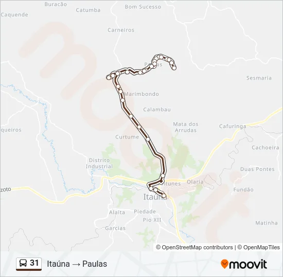 31 Bus Line Map