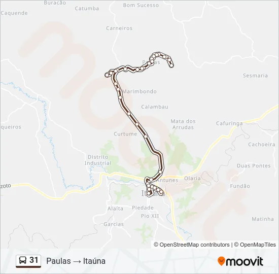 31 Bus Line Map