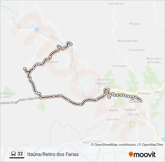 32 Bus Line Map