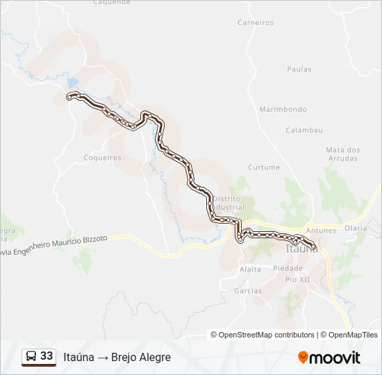 33 Bus Line Map