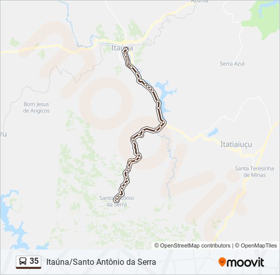 Mapa de 35 de autobús