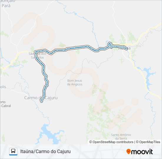 Mapa de VIAÇÃO ITAÚNA 1141.1 de autobús